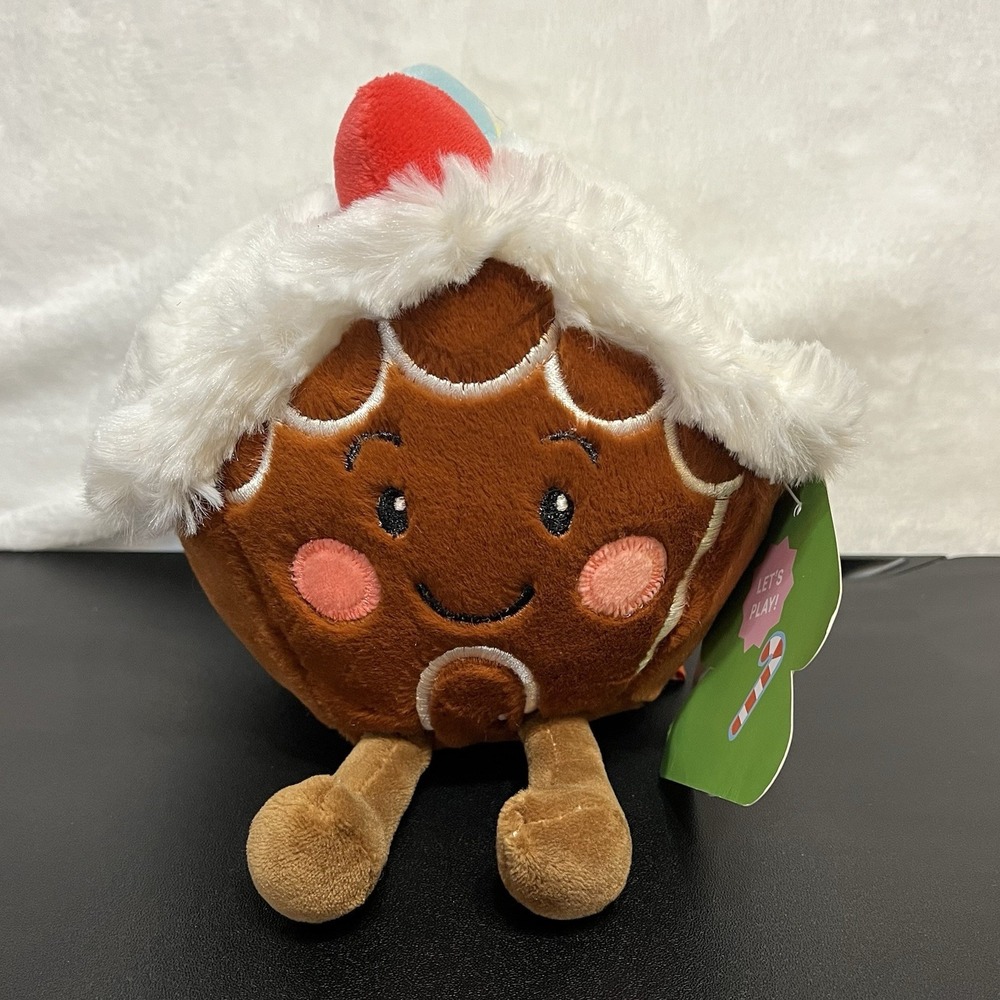 Christmas Plush Gingerbread Gumdrop House Target Exclusive 2024 Tag Giggle Scape